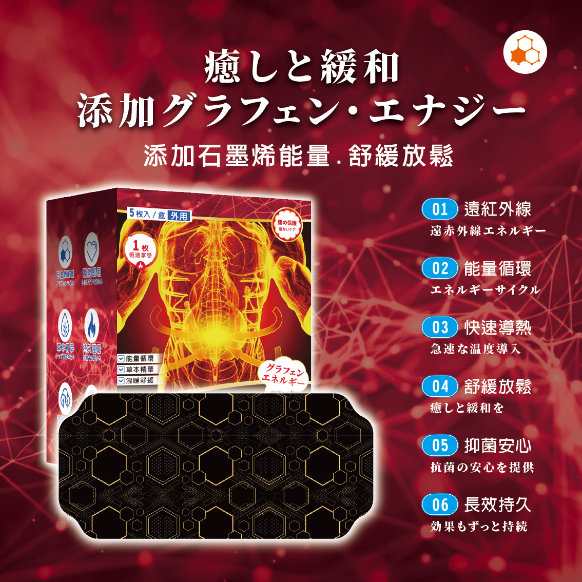 【安德森 保羅】石墨烯蒸氣暖腰腹貼